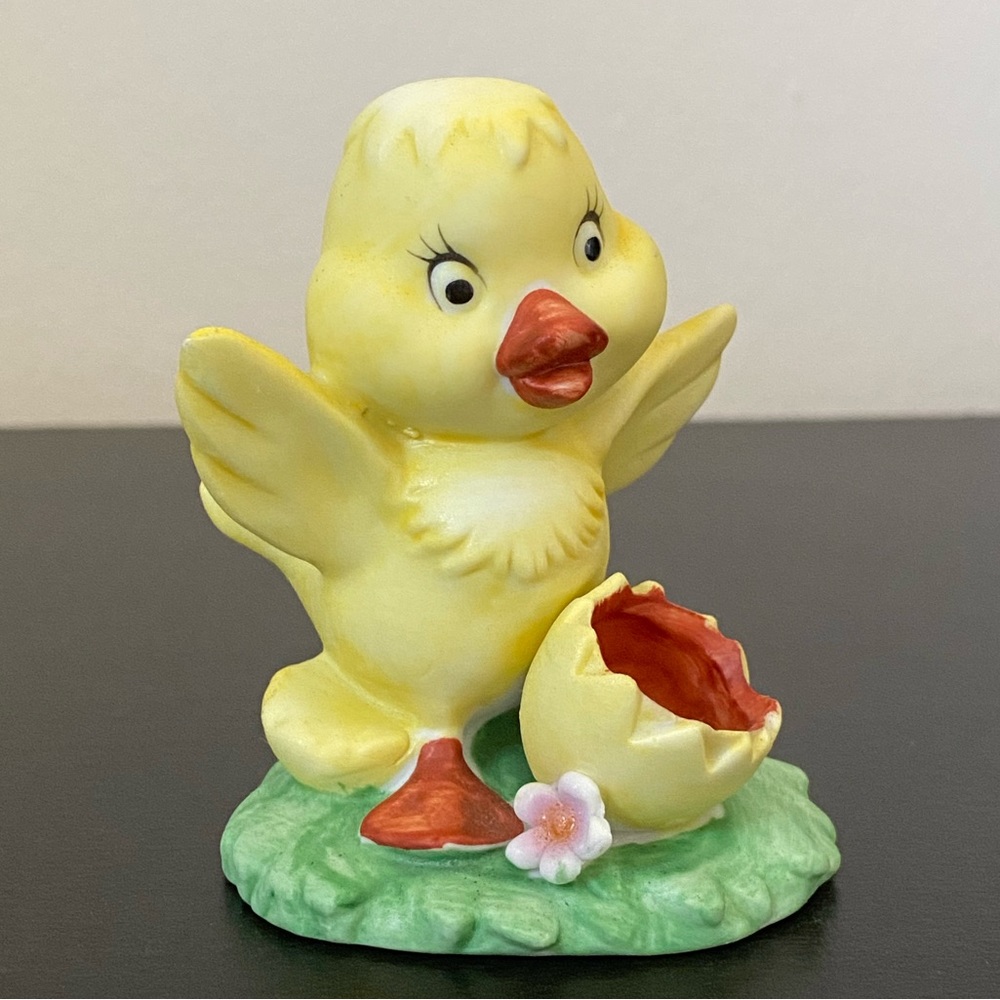 ⚡️SALE Vintage LEFTON CHINA Figurine Duckling With Egg #01355